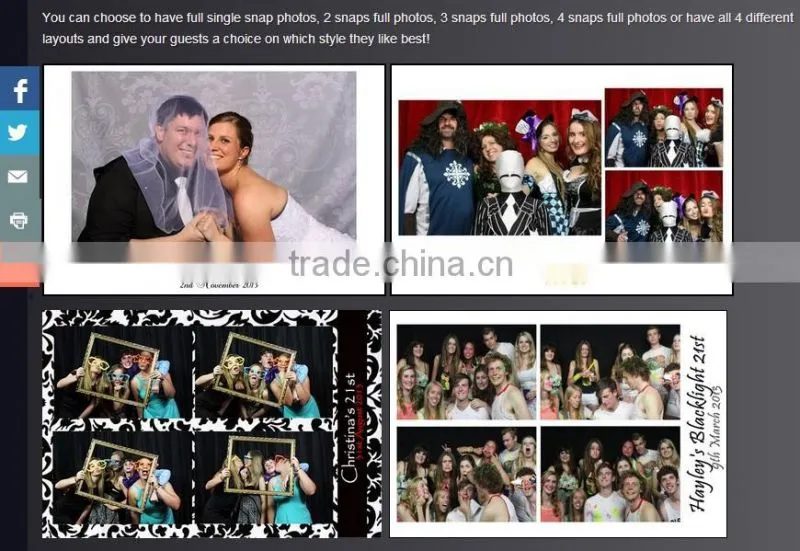Best Quality Instant Photo Sticker Machine With 3D Green Screen Software