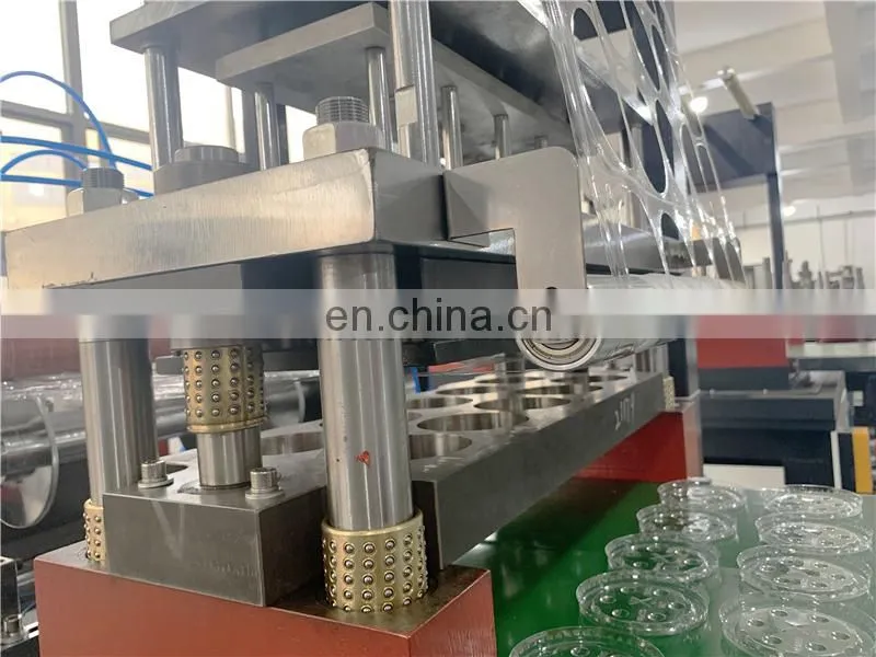 PCL450 Automatic Plastic Drink Paper Cup Cover Lid Cap thermo forming punching cutting machine