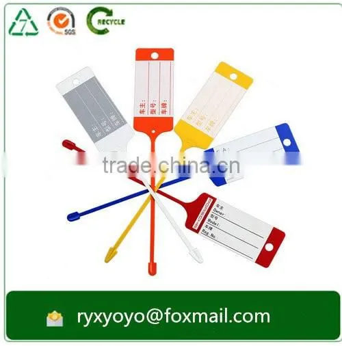 self-locking printed pp plastic car key tag for 4S workshop