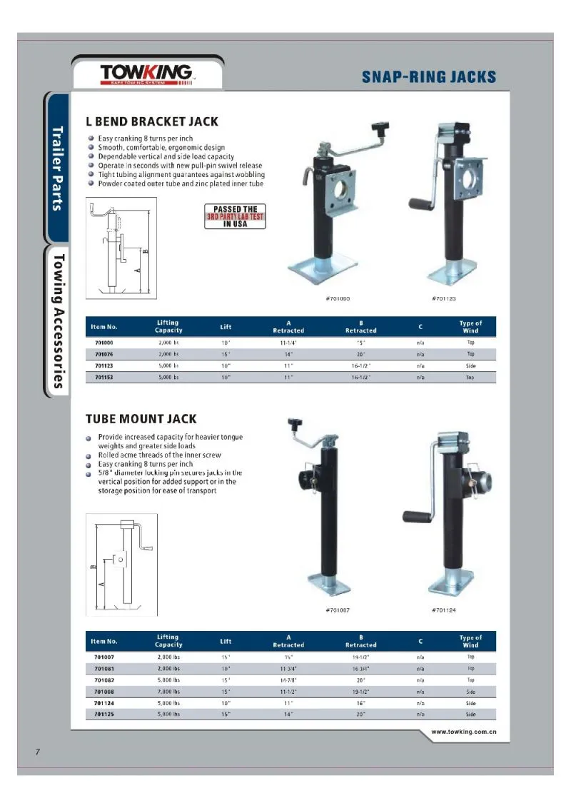 types car jack trailer car jack