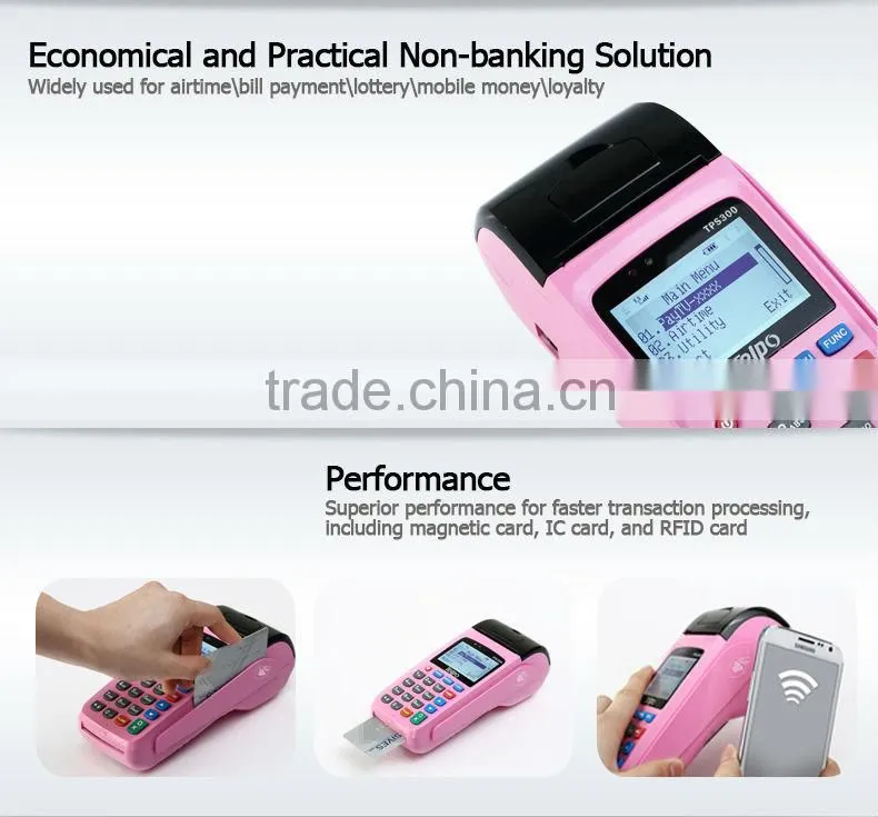 Telpo300c Mobile Payment/lottery handheld gprs pos terminal with sdk