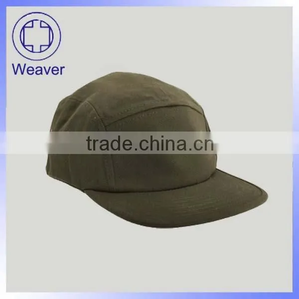 Distressed Cutom Blank 5 Panel Cap / Wholesale Cotton Custom Blank Camp Cap