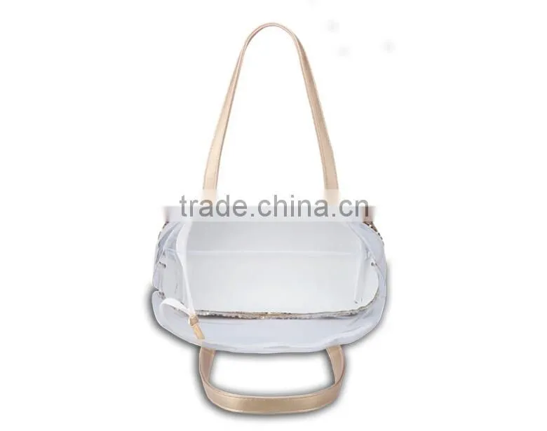 Ladies Transparent Handbag/pvc Tote Bag/pvc Waterproof Bag
