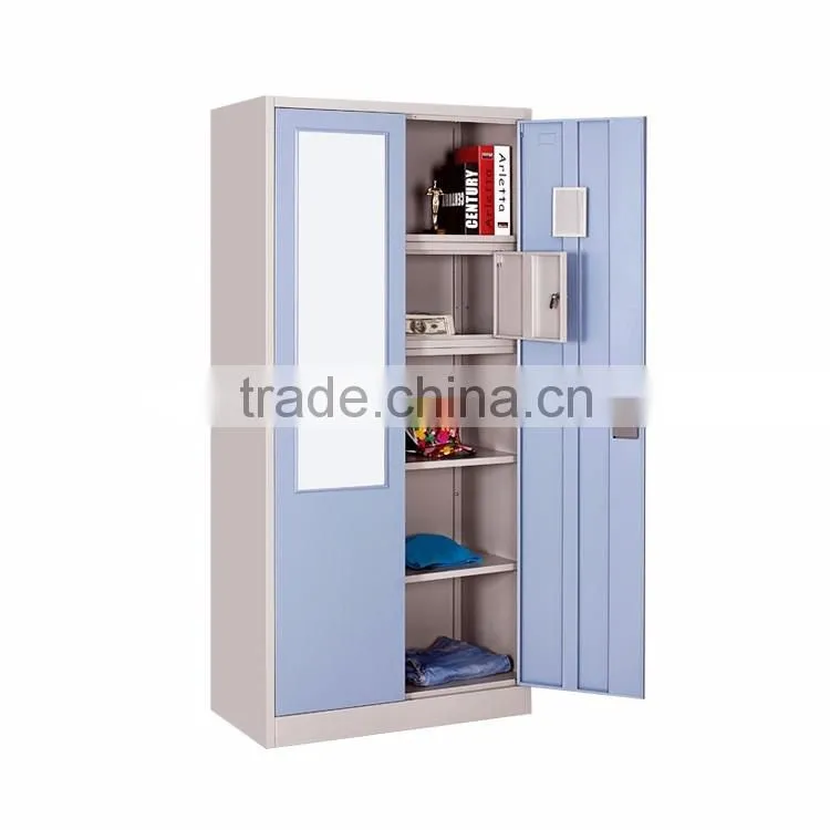 modern home furniture design 2 door steel or iron wardrobe locker