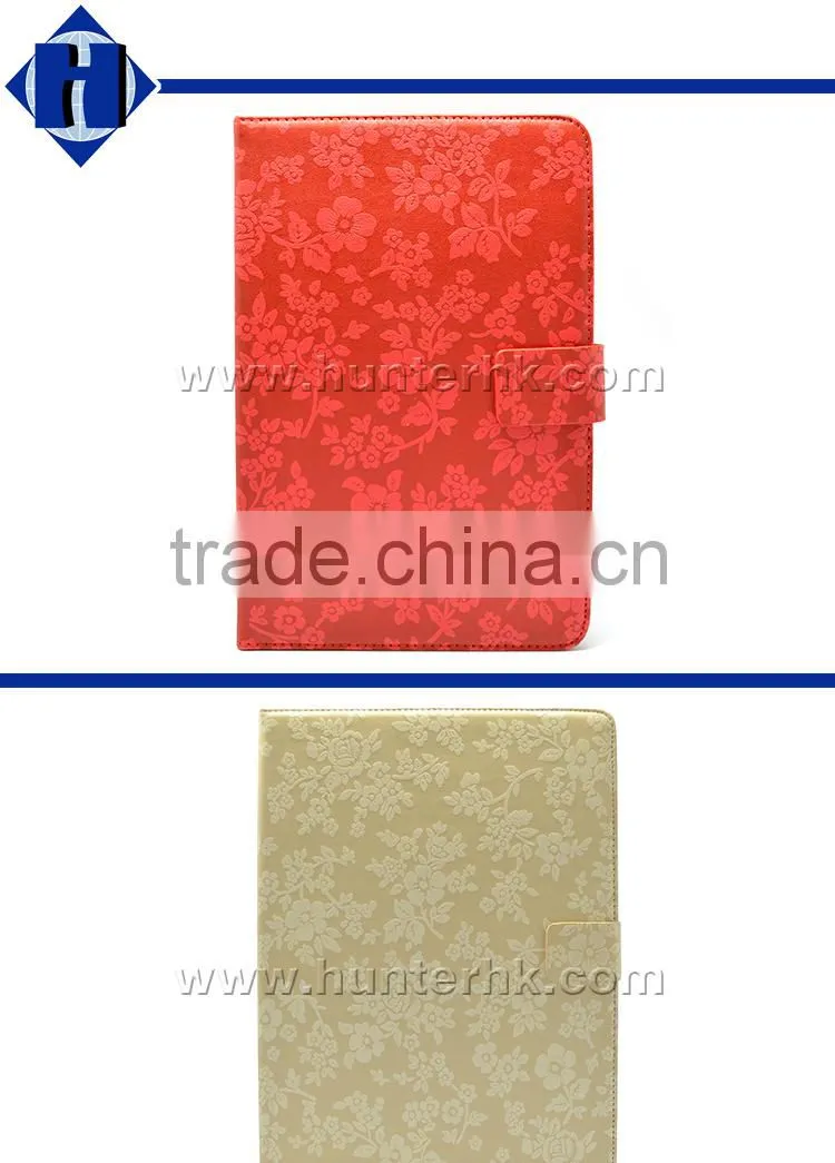 Girly 9-10" Universal Embossed Floral Tablet Case
