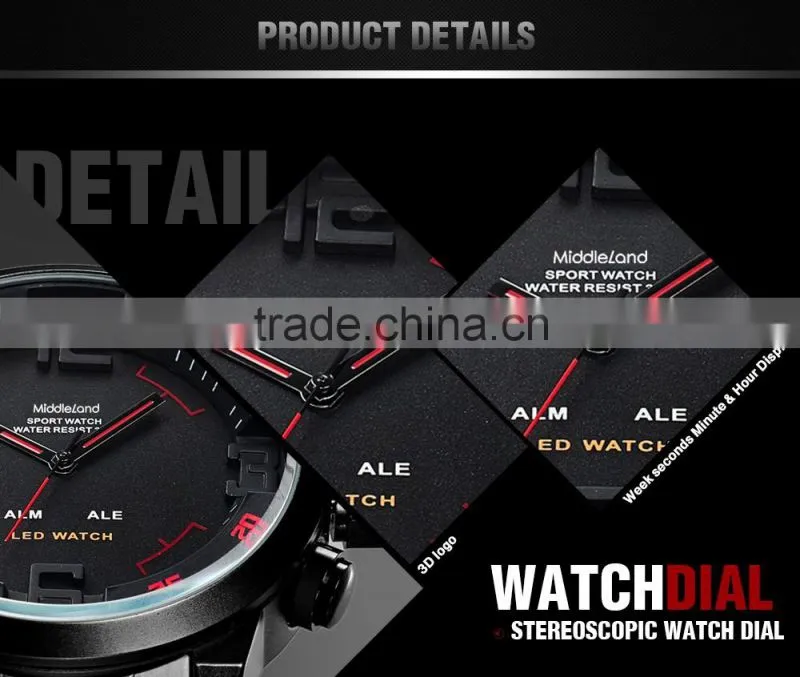 Men Sport Watches waterproof Military Watch Full Stainless Steel Wristwatches Casual Fashion Quartz LED Watch