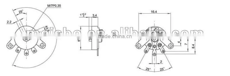 Universal metal film rotary linear potentiometer