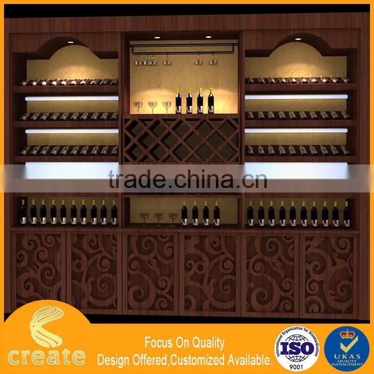 Red wine display cabinets and liquor rack stand for living home storage display/exhibition