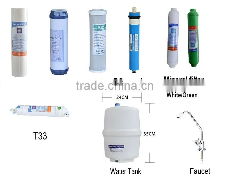 Drinking 6 stage reverse osmosis Alkaline Mineral wall-mount Treatment household water system