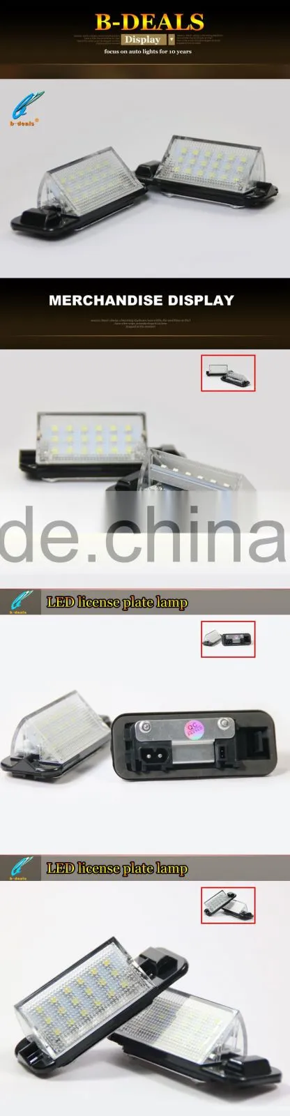 3528 SMD 18 LEDs Car License light Led Lamp Plate LED Light Lamp for bmw E36