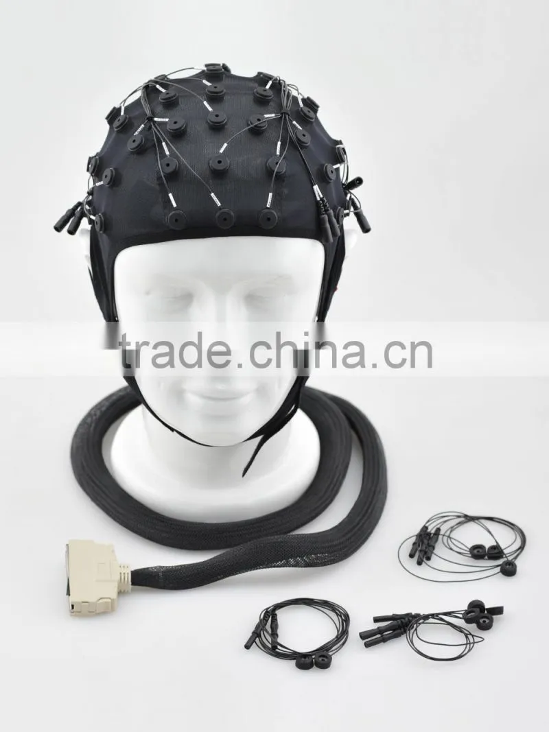 EEG caps with many kind of leads