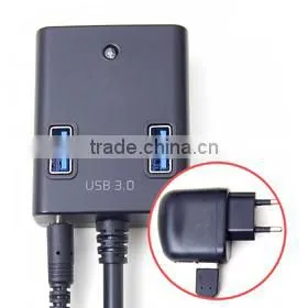 4-Port USB 3.0 Charging Hub Device with Wireeless or Wire Adaptor