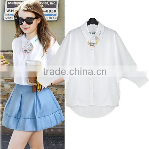 OEM white ladies formal skirt and blouse