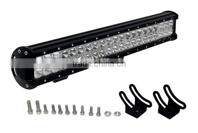 20 inch 126w straight car led driving light bar with 3w cree chips