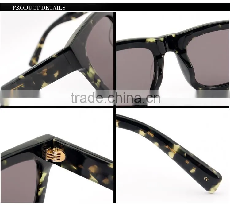 Custom top quantity UV400 mirror acetate sunglasses