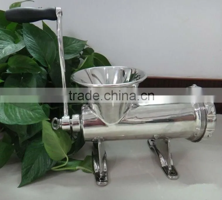 New enterprise hot sale home hand operated meat mincer stainless steel manual meat grinder good quality