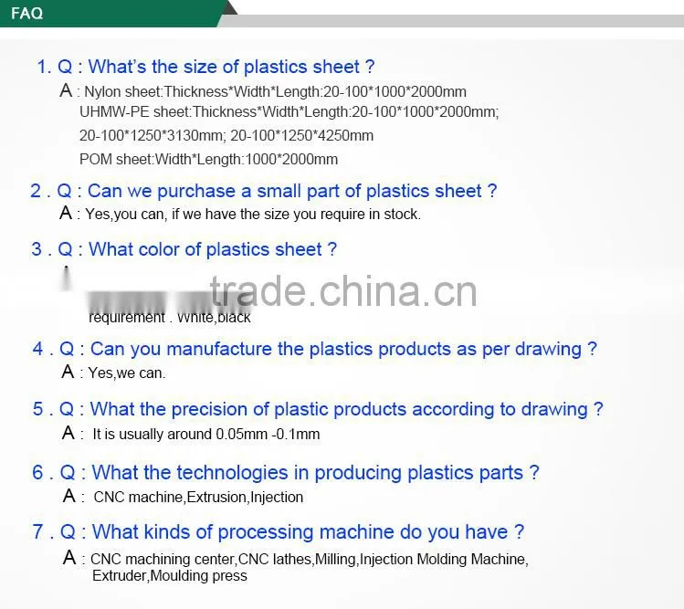 China supplier factory OEM plastic gear Nylon1010 gear injection nylon spur gear