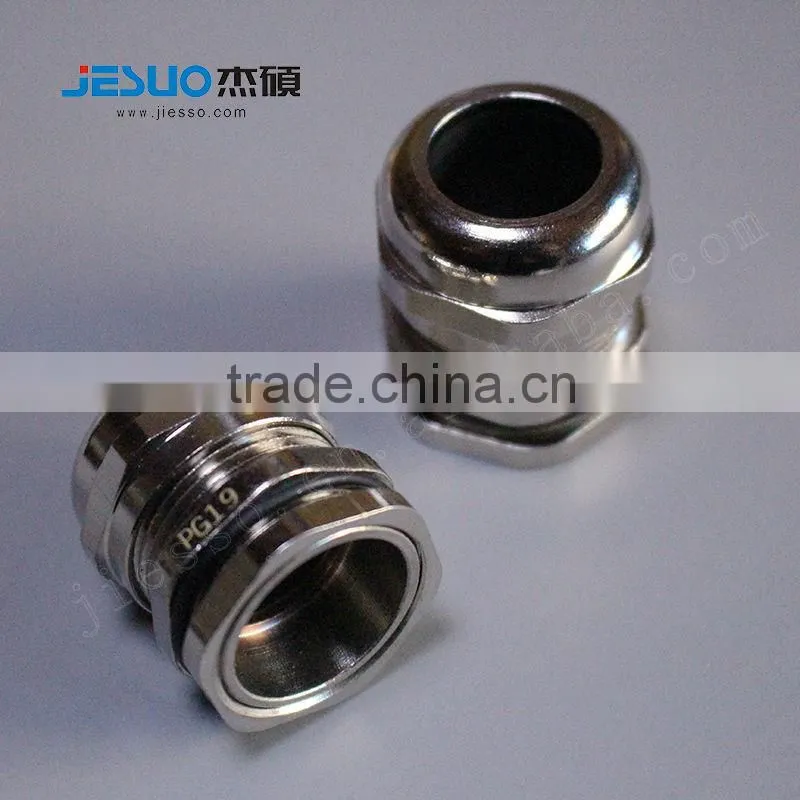 PG series metal brass nickle-plated cable gland with high quality