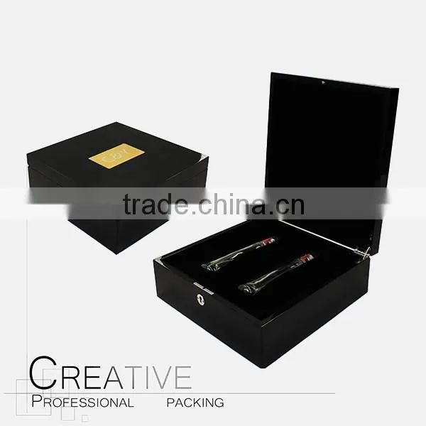 New design two slots wooden perfume box luxury