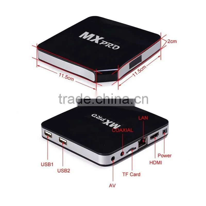 Quad Core MX PRO tv box 1G 8G Amlogic S805 ARM android tv box Support Bluetooth 4.0