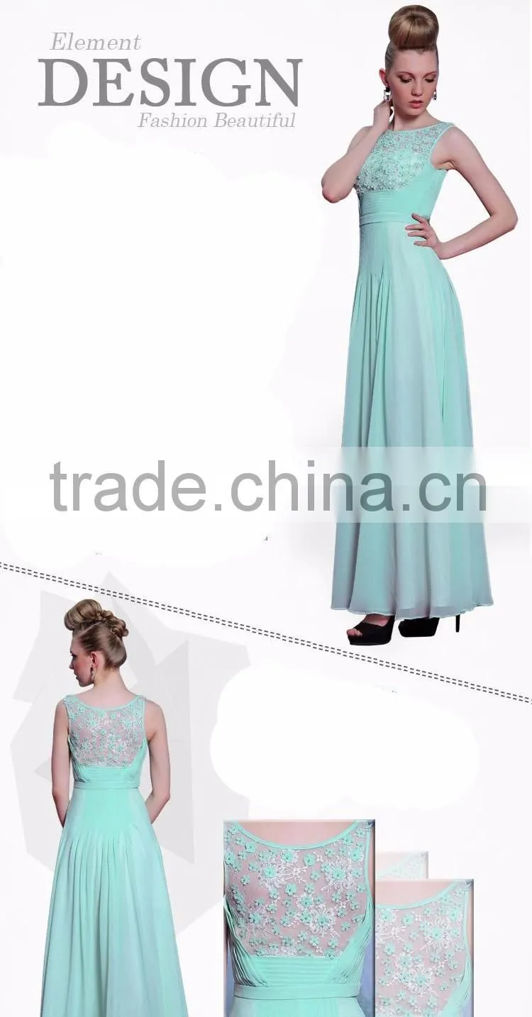 vestidos de fiesta 2016 custom made chiffon beaded free long green prom dress