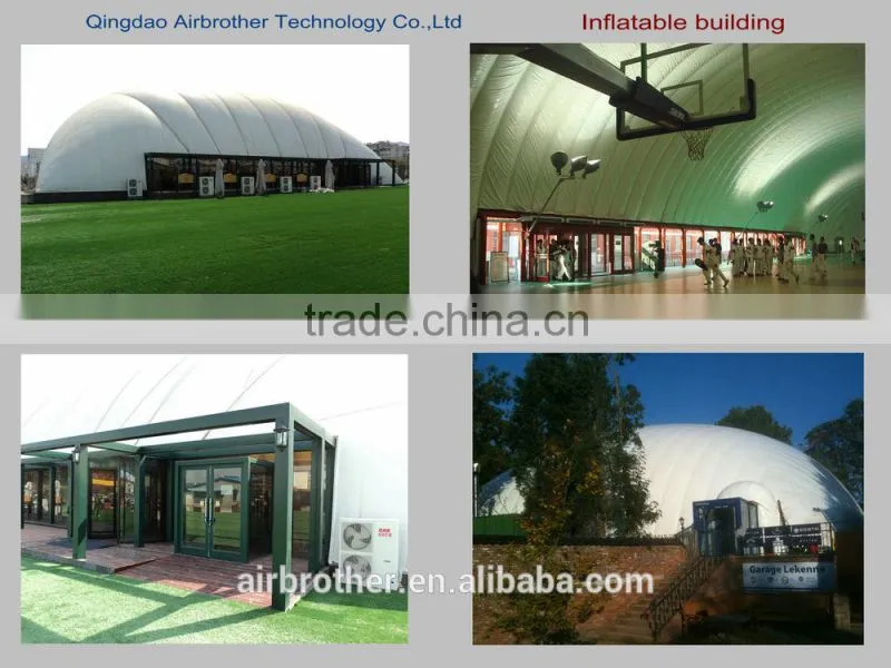 Inflatable wide span architecture membrane building tent