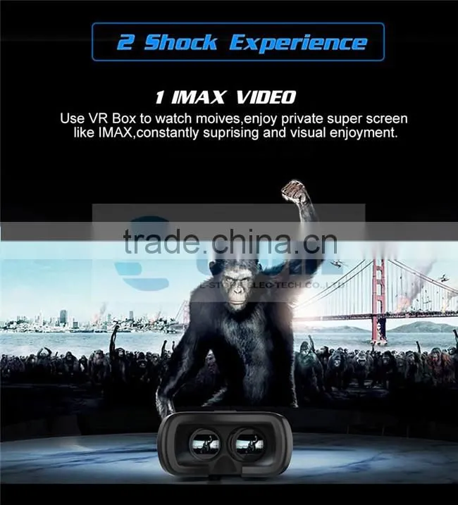 For 3.5 - 6.0 inch Smartphone+Bluetooth Controller 1.0 Google Cardboard VR BOX II 2.0 Version VR Virtual Reality 3D Glasses
