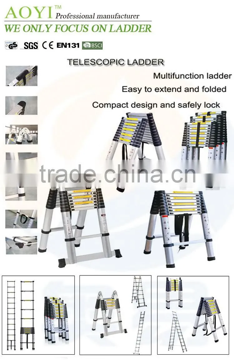 YK EN131 New 2.6m nonslip folding automatic attic stairs ladder