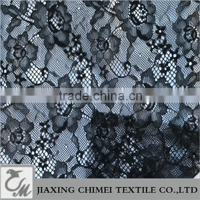 black lace jacquard net fabric