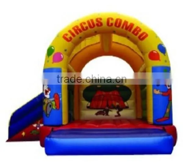 circus castle inflatable sliding combo