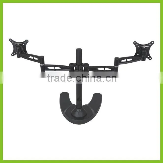 LCD512D-STAND Free Standing Aluminum Dual Monitor arm Stand