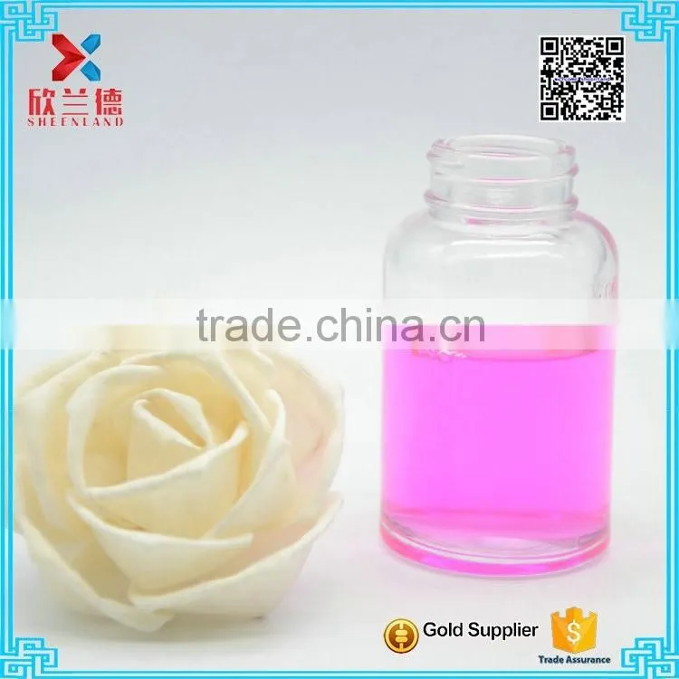 Medicinal use round transparent glass pill bottle 100ml
