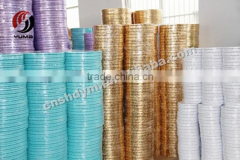foil embossed corrugated shaped cake drums