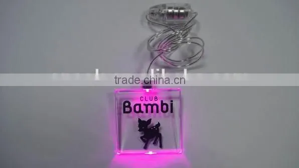 2016 hot sales fashion led necklace flashing led necklace