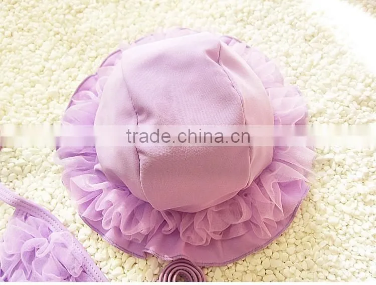 Cute Summer Girl Swimswear For Kids,Fashion Children Bikini Set With Hats