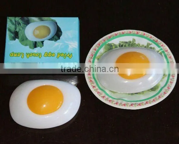 CE/ROHS Fried Egg shaped LED Touch light/ Night light/ Push light