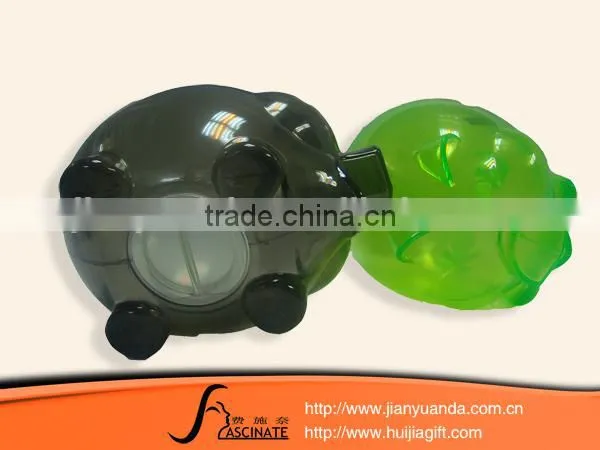 plastic coin banks with dots piggy shape coin saving bank