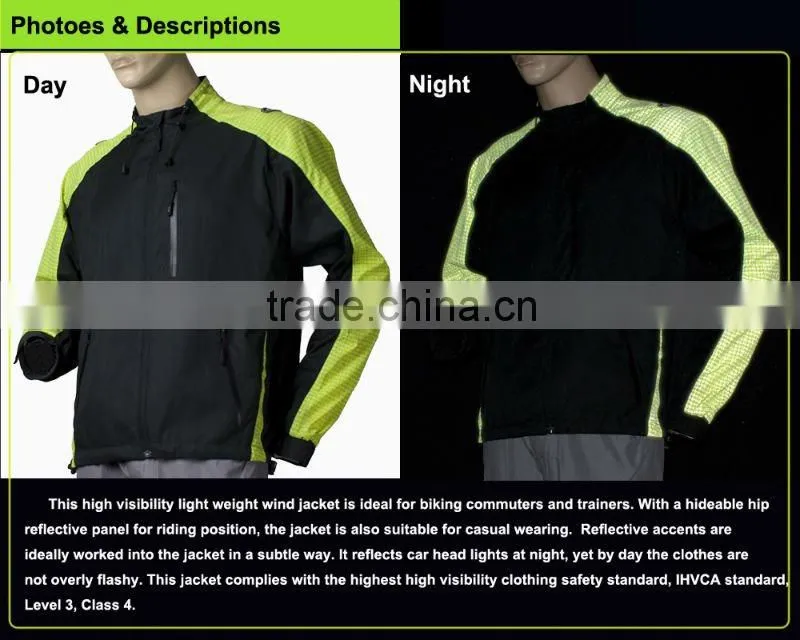 men's reflective jacket sportswear HI-VI clothing
