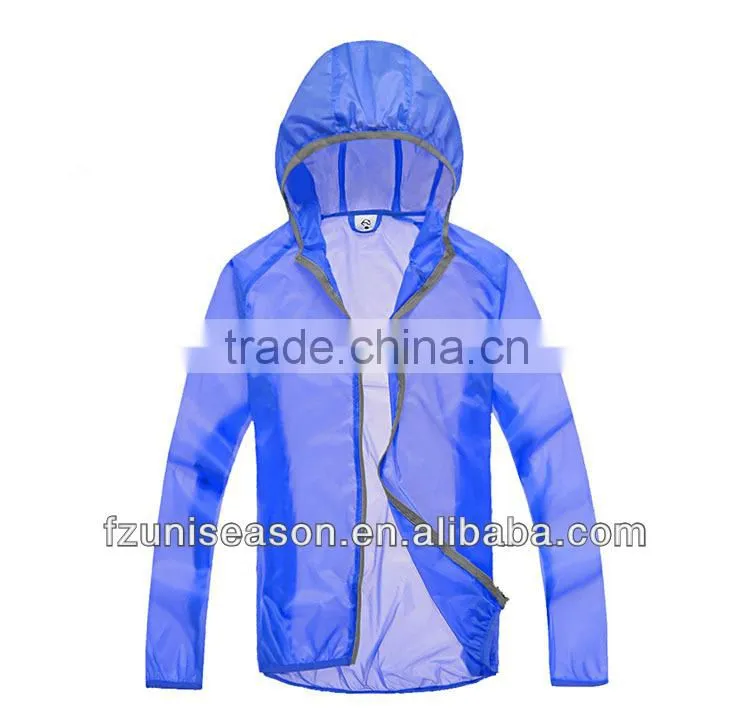 Waterproof mens nylon windbreaker jackets purple