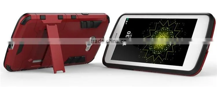 2 in 1 Kickstand Hybrid Armor Iron Man Cell Phone Case For LG K5