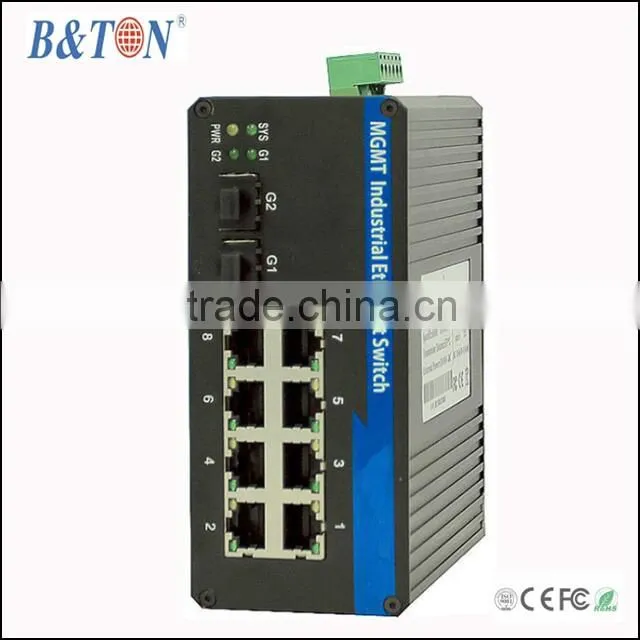 6port 10/100M IP40 industrial managed poe switch