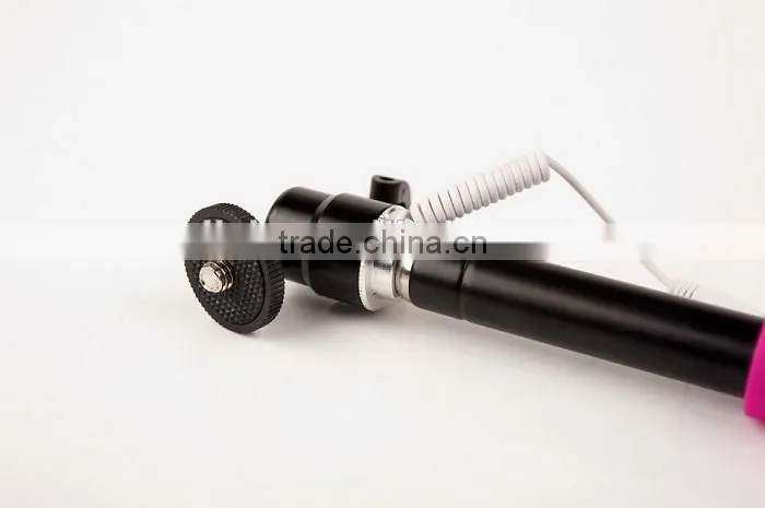 Charge-Free Audio Cable Controlled Monopod Selfie Stick for iOS and Android Smart Phones