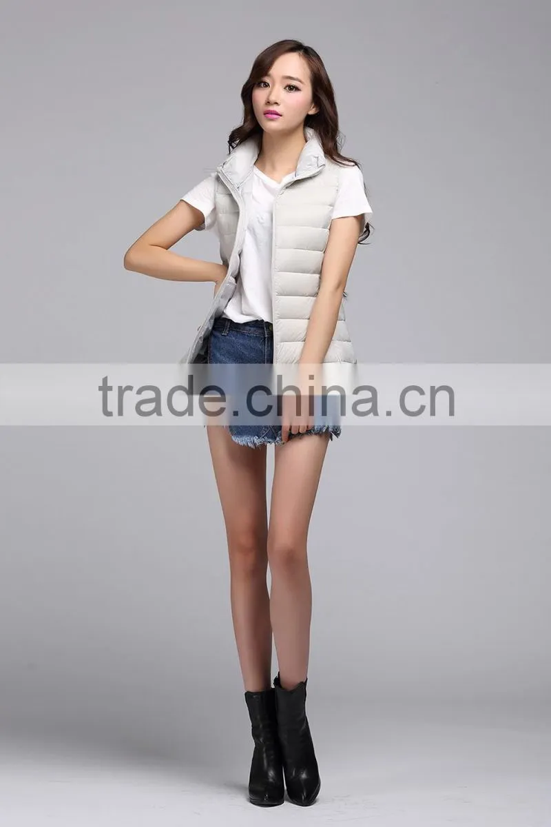 European style down vest ladies vest for Women