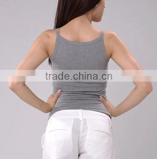 plain cotton women's gilet(YCT-B0602)