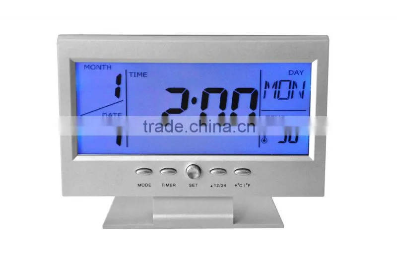 Sound controlled LCD clock