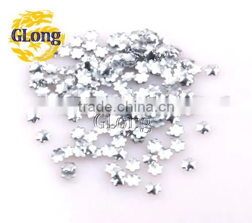 5mm Hot Fix Iron-on Nailhead Plum Blossom Aluminum DIY For Nail Art Bag Shoes Case Garment #GT098-5P(Mix-s)