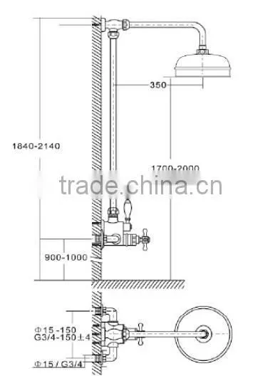 Traditional Exposed Thermostatic Shower Set