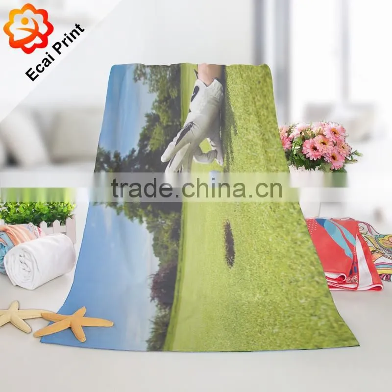 High quality retail heat transfer printed printing hand towel