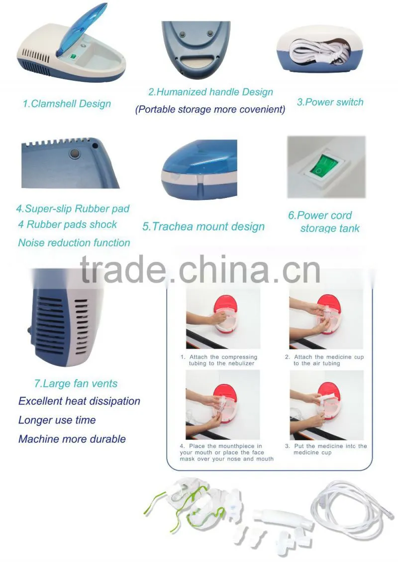 OEM China manufacture brands piston compressor medical asthma nebulizer for hospital