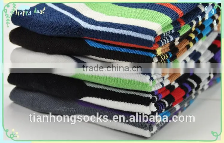Men Crew Socks new striped design soft -fit hot selling socks Cotton